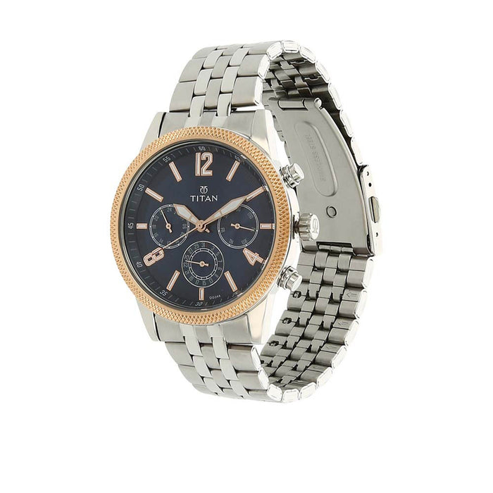 Titan Neo Blue Dial Multifunction Watch for Men 1734KM01
