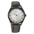 Titan Neo Economy Quartz Analog with Date Silver Dial Grey Leather Strap Watch For Men 1802QL01