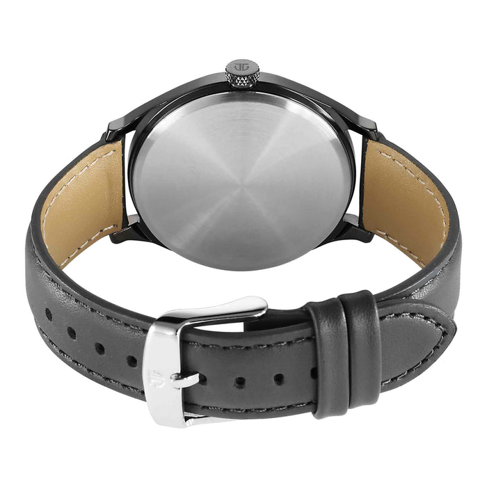 Titan Neo Economy Quartz Analog with Date Silver Dial Grey Leather Strap Watch For Men 1802QL01