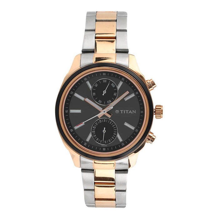 Titan Neo White Dial Multifunction Watch for Men 1733KM03