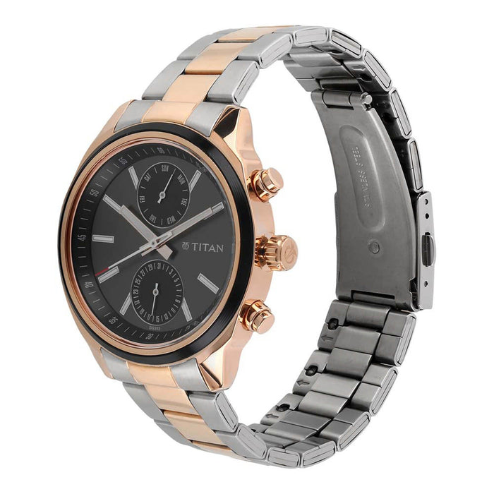 Titan Neo White Dial Multifunction Watch for Men 1733KM03