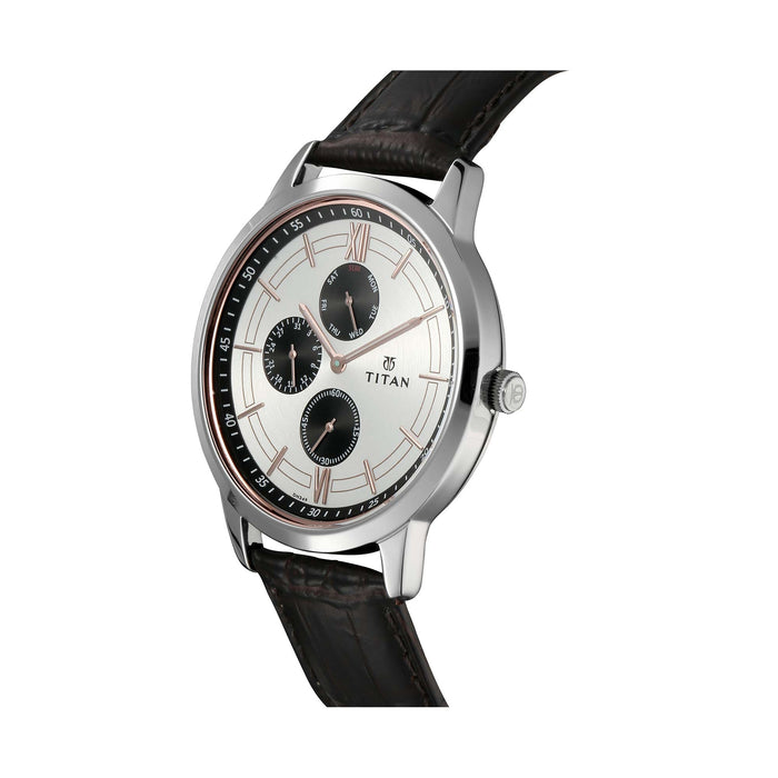Titan Neo White Dial Multifunction Watch for Men 1769SL04