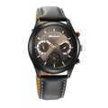 Titan Octane Quartz Multifunction Black Dial With Black Leather Strap Watch For Men 1805KL02