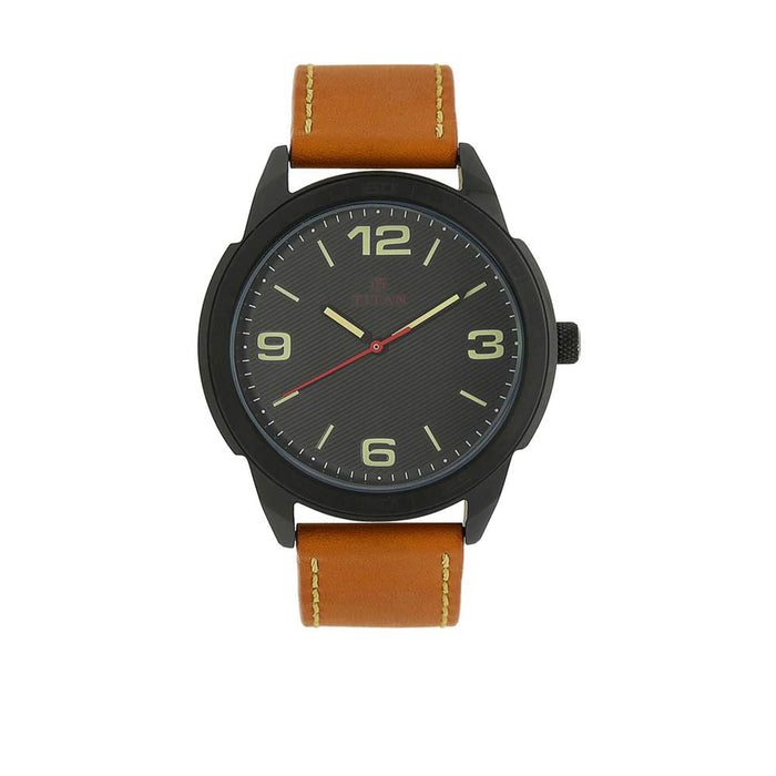 Titan Purple Black Dial Analog Watch for Men 1585NL02