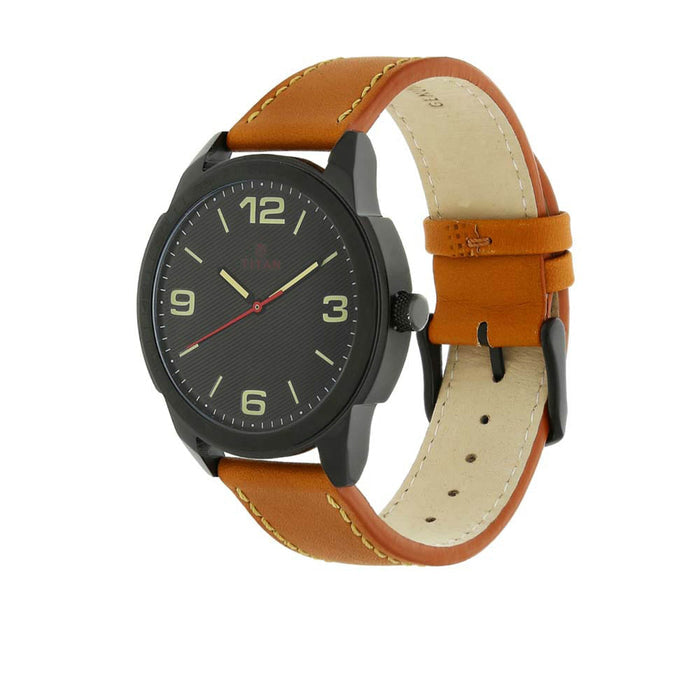 Titan Purple Black Dial Analog Watch for Men 1585NL02