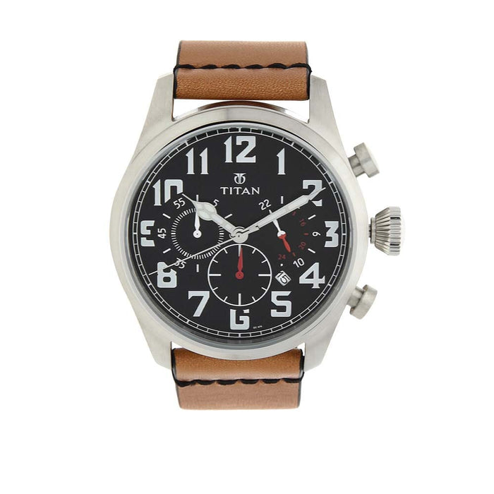 Titan Purple Black Dial Analog Watch for Men 9477SL01