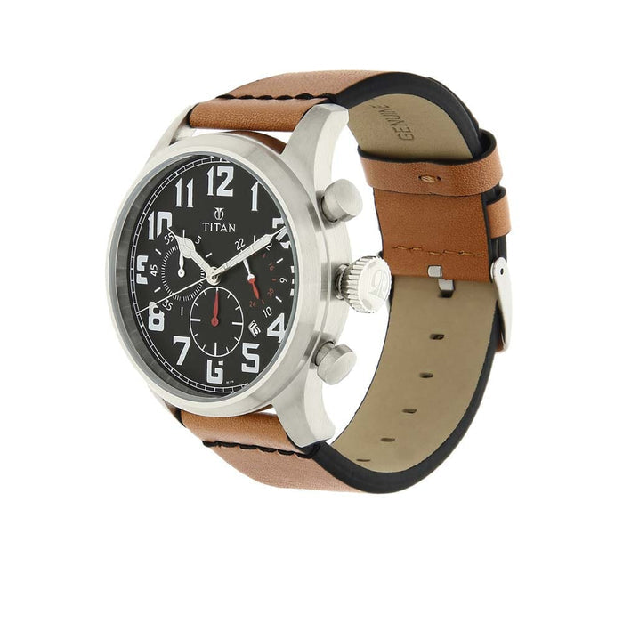 Titan Purple Black Dial Analog Watch for Men 9477SL01