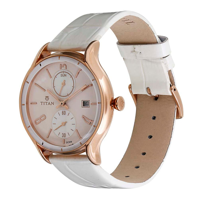 Titan Purple Mother of Pearl Dial Analog Watch for Women 9964WL01