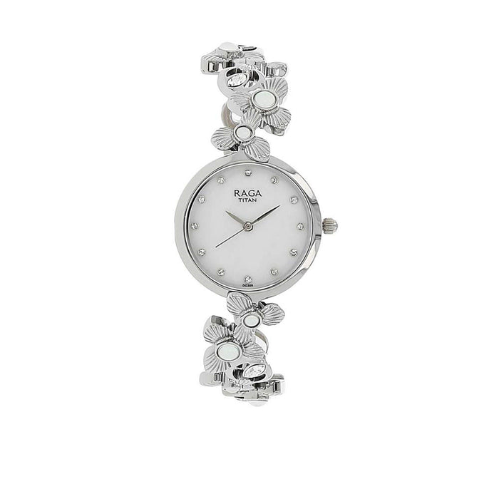 Titan Raga Aurora Mother of Pearl Dial Analog Watch for Women 95048SM01
