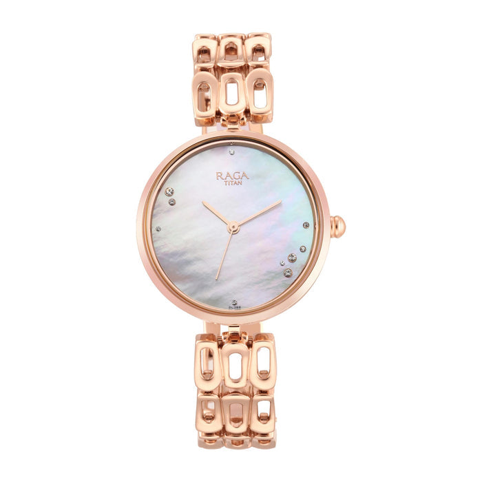 Titan Raga Chic - Mother Of Pearl Dial Metal Strap Watch 2659WM01