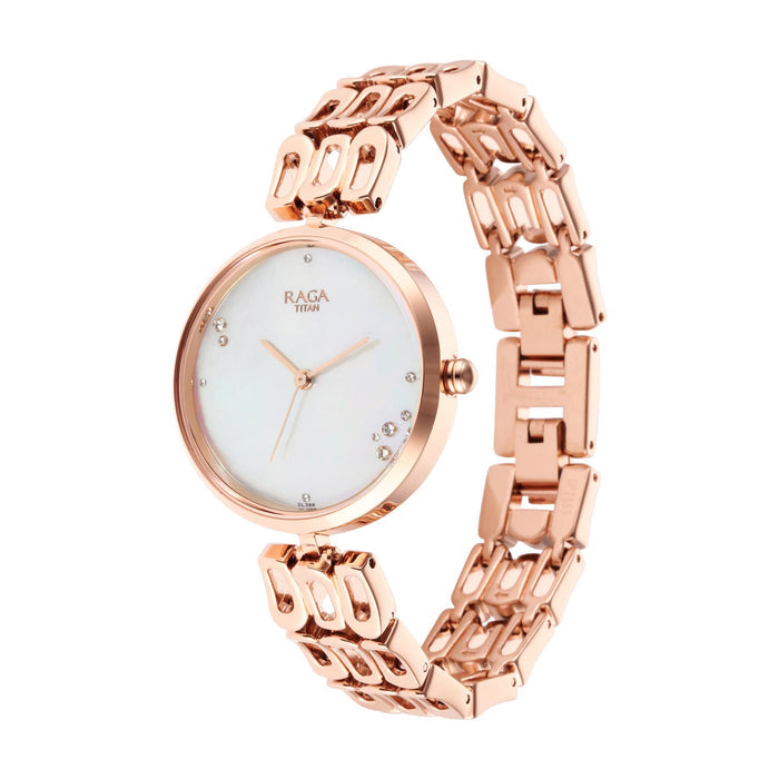 Titan Raga Chic - Mother Of Pearl Dial Metal Strap Watch 2659WM01