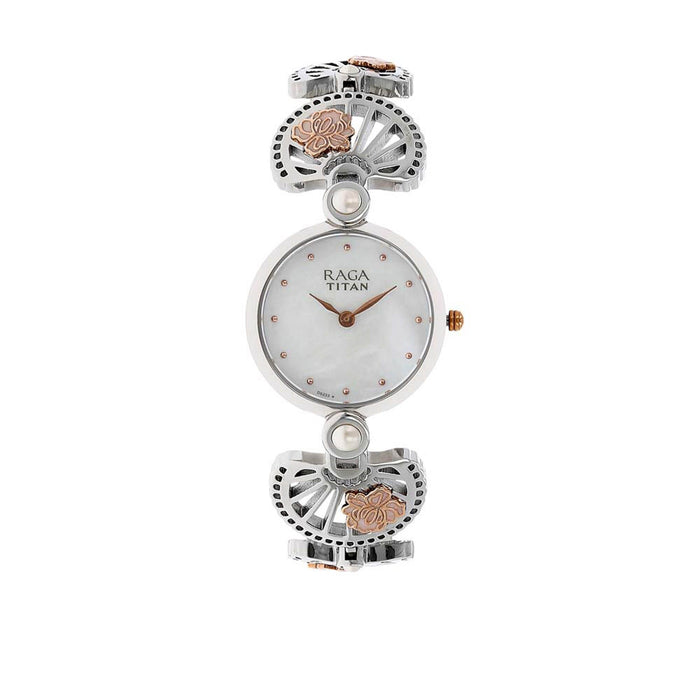 Titan Raga Mother of Pearl Dial Analog Watch for Women 2567KM01