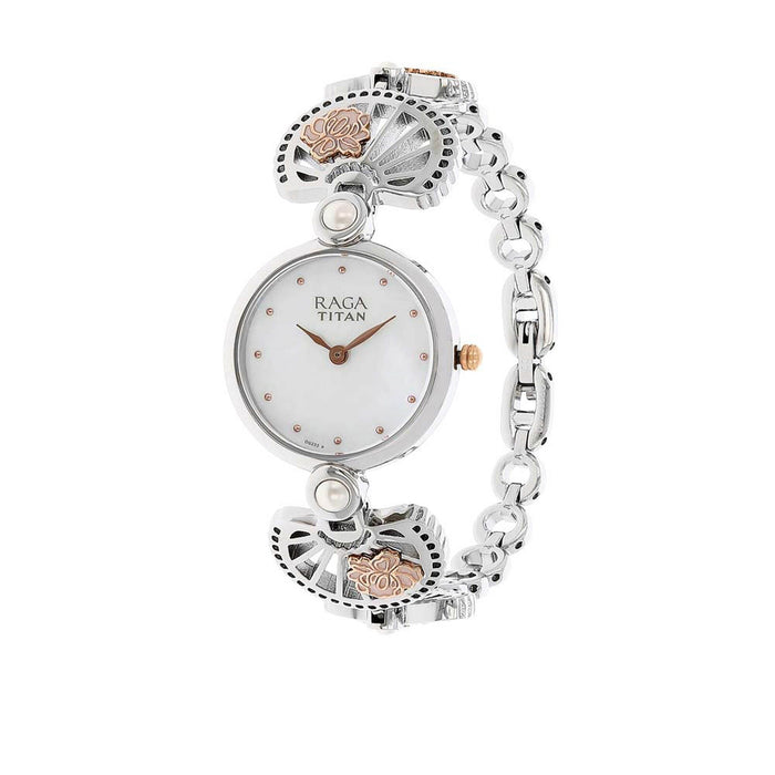 Titan Raga Mother of Pearl Dial Analog Watch for Women 2567KM01