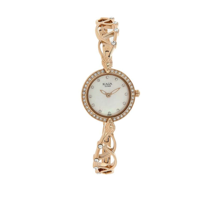 Titan Raga Mother of Pearl Dial Analog Watch for Women 95022WM01