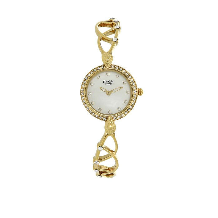 Titan Raga Mother of Pearl Dial Analog Watch for Women 95022YM01