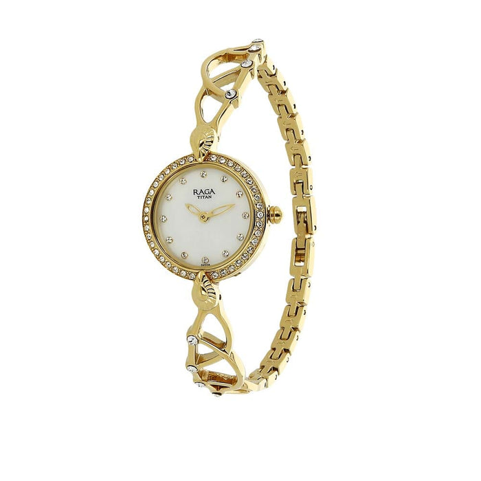 Titan Raga Mother of Pearl Dial Analog Watch for Women 95022YM01