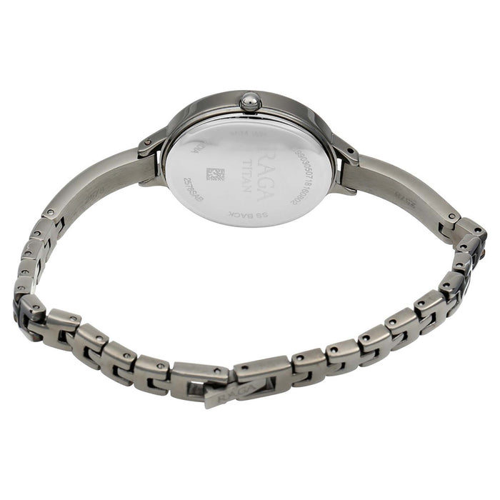 Titan Raga Viva Analog Champagne Dial Women's Watch-NL2578QM02/NP2578QM02, black, Bracelet, black, Bracelet