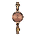 Titan Raga Viva Quartz Analog Rose Gold Dial Brown Metal Strap Watch for Women 2576QM01