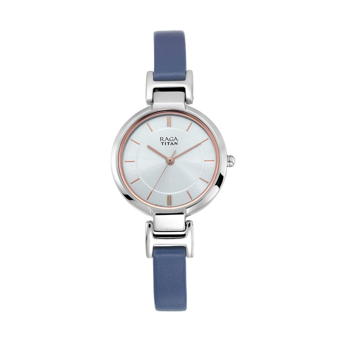 Titan Raga Viva Silver White Dial Analog Watch for Women 2608SL01