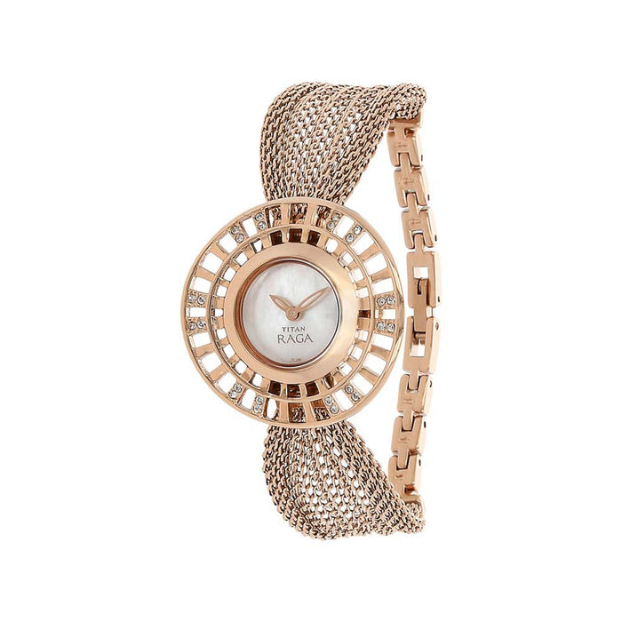 Titan Raga World Cities Mother Of Pearl Dial Analog Watch for Women 9931WM01