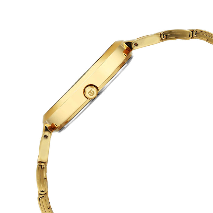 Titan Red Dial Metal Strap Watch for Women 2480YM04