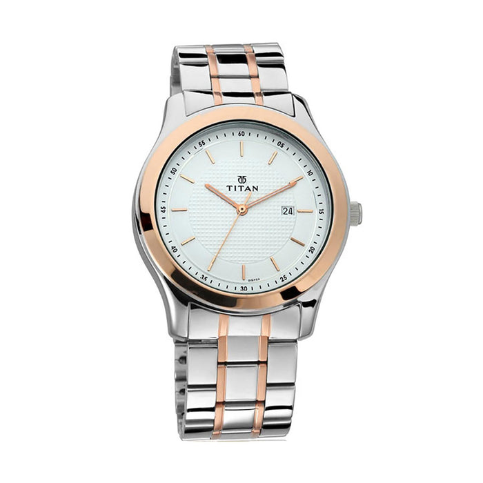 Titan Regalia Baron White Dial Analog for Men 1627KM01