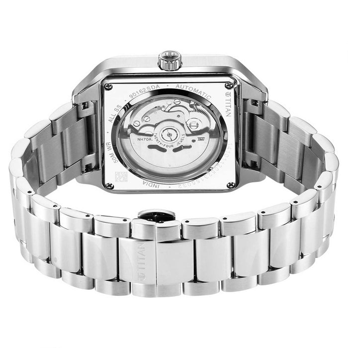 Titan Shaped Automatics Anthracite Dial Stainless Steel Strap for Men 90162SM01