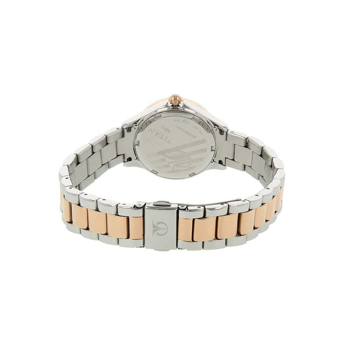 Titan Silver Dial Stainless Steel Strap Watch 95024KM01