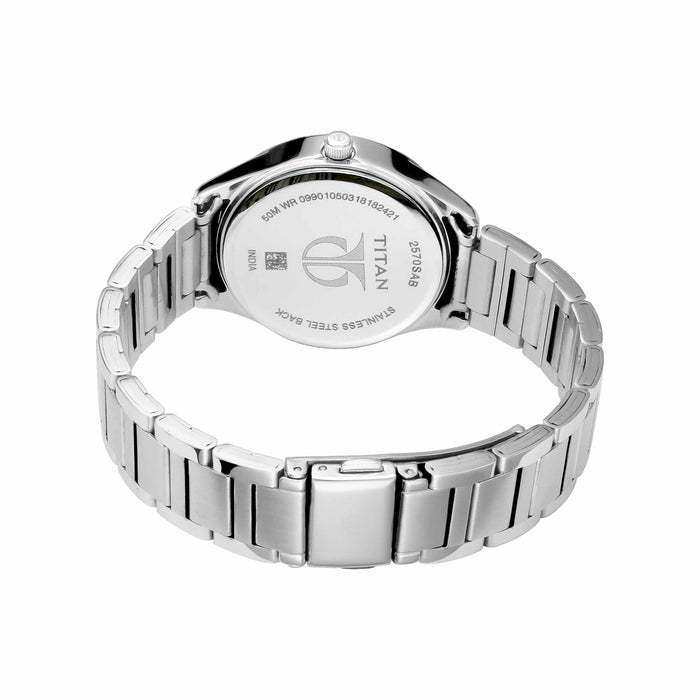 Titan Sparkle Women's Dial Stainless Steel Strap Watch - 2570WM05, bracelet