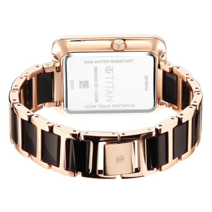 Titan Wander Black Mother of Pearl Dial Watch 2676WD01