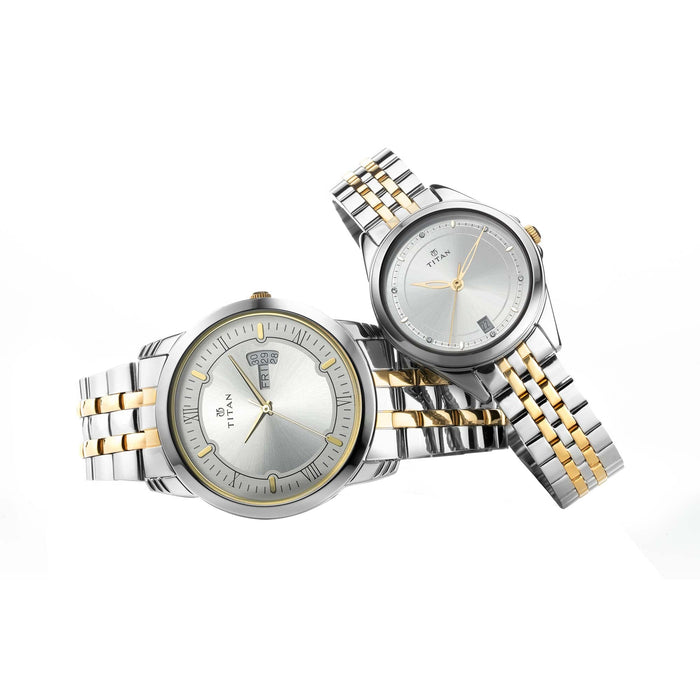 Titan Wedding Bandhan Analog Silver Dial Unisex Watch NM17742565BM01/NN17742565BM01/NP17742565BM01