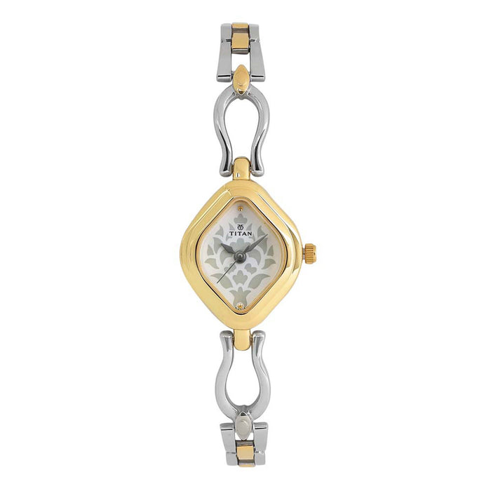Titan White Dial Analog Watch for Women 2536BM02