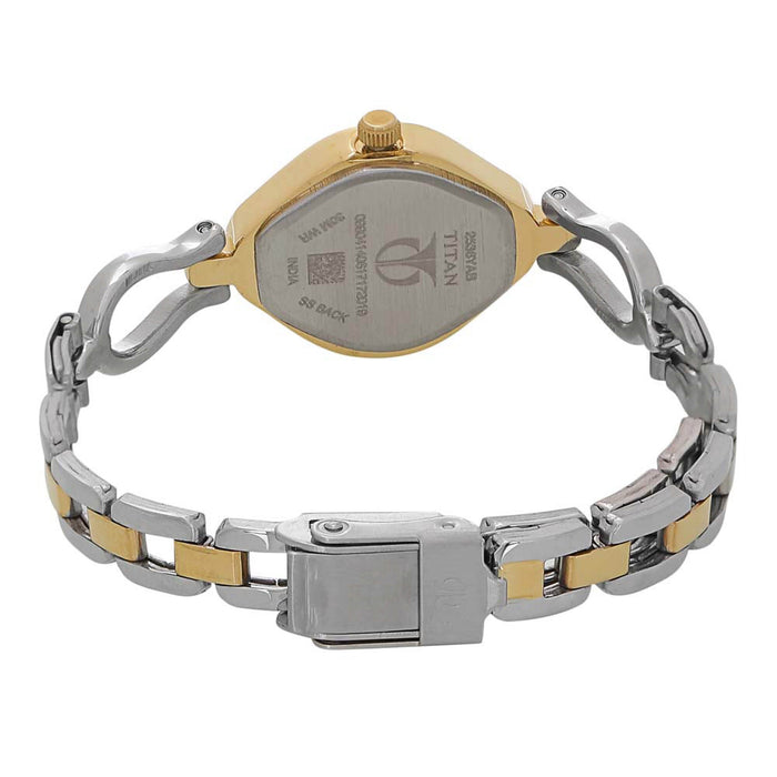 Titan White Dial Analog Watch for Women 2536BM02