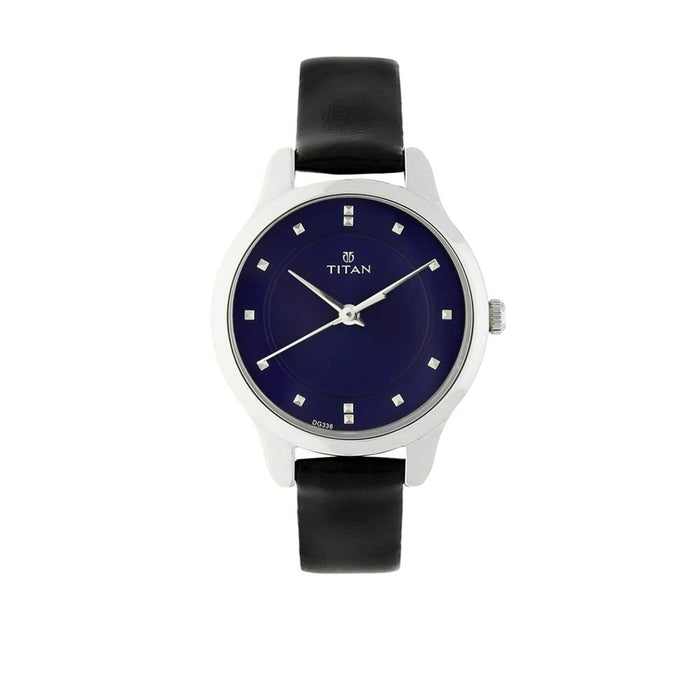Titan Women's Quartz Watch with Analog Display and Leather Bracelet 2481SL08