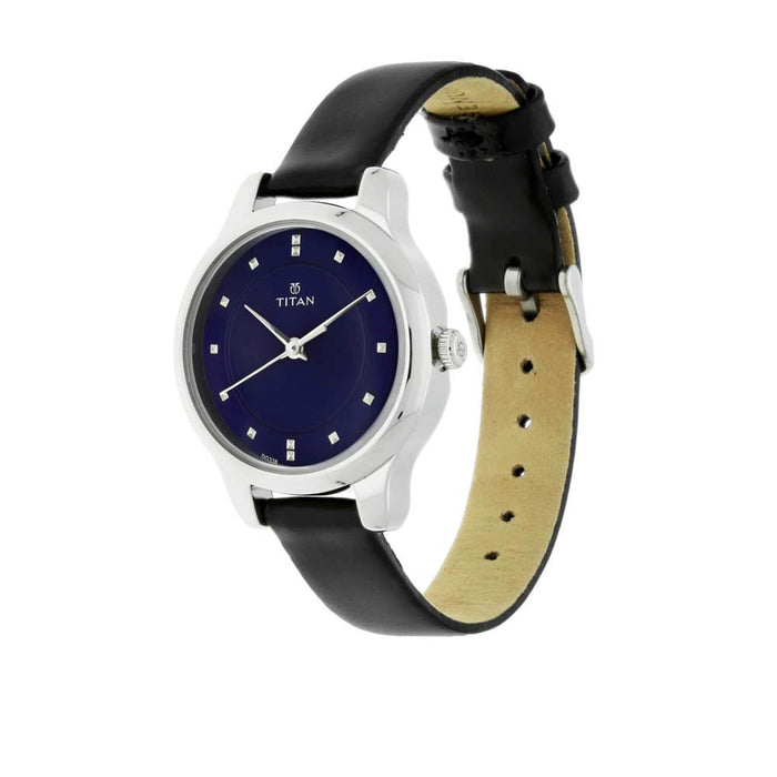 Titan Women's Quartz Watch with Analog Display and Leather Bracelet 2481SL08