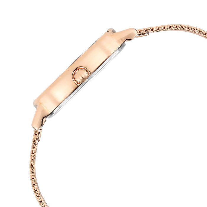 Titan Womens Raga Viva V Phase II Brown Dial Stainless Steel Analog Watch - 2665WM01, Rose Gold Plating