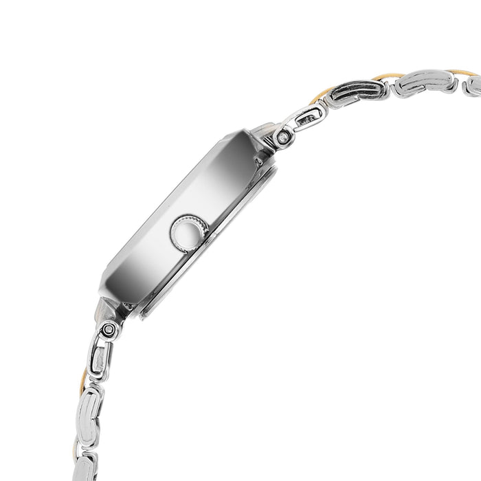 Titan Women's Watch Analog Silver Dial with Two-Toned Stainless Steel Band, 2598BM02