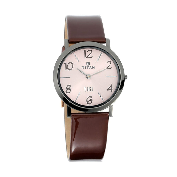 Titan Women's X Naelofar Leather Strap Watch Wo 679QL01