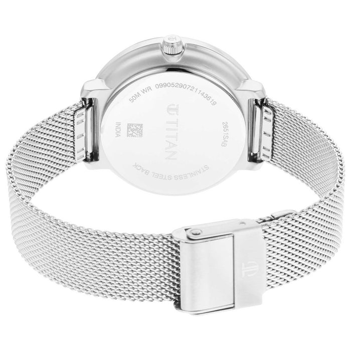 Titan Workwear Green Dial Silver Stainless Steel Strap Watch 2651SM02
