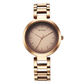 Titan Workwear Quartz Analog Beige Dial Rose Gold Stainless Steel Strap Watch for Women 2480WM06