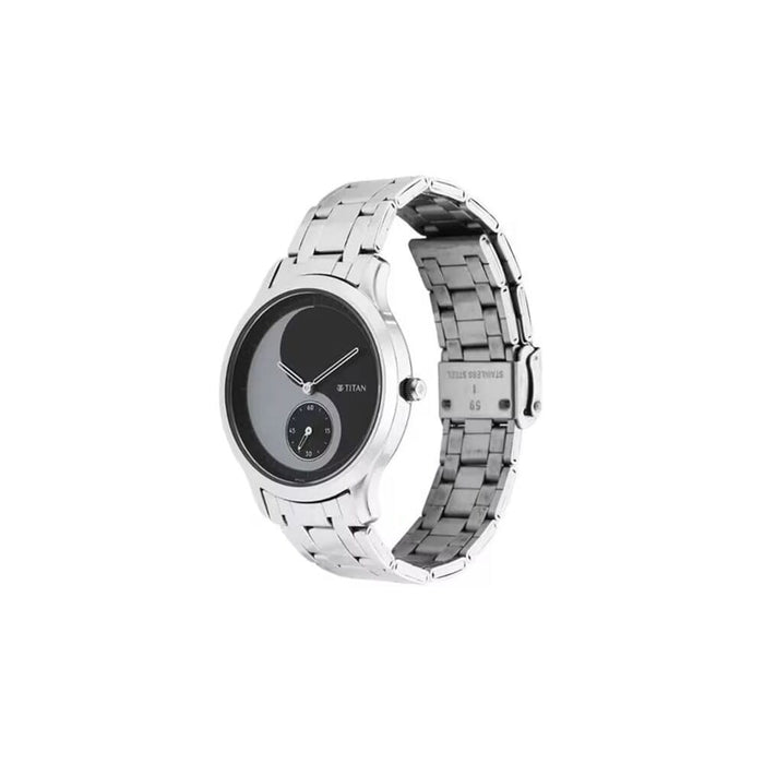 Titan Yin & Yang Black Dial Analog Stainless steel Strap Watch for Men 1825SM02