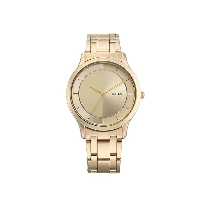 Titan Yin & Yang Light Champange Dial Analog Stainless steel Strap Watch for Men 1825WM01