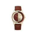 Titan Yin & Yang Red Dial Analog Leather Strap Watch for Men 1825WL04