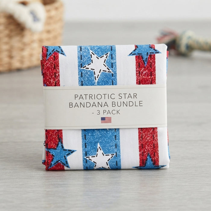 Top Performance American Denim Bandana for Dogs 3-Pack