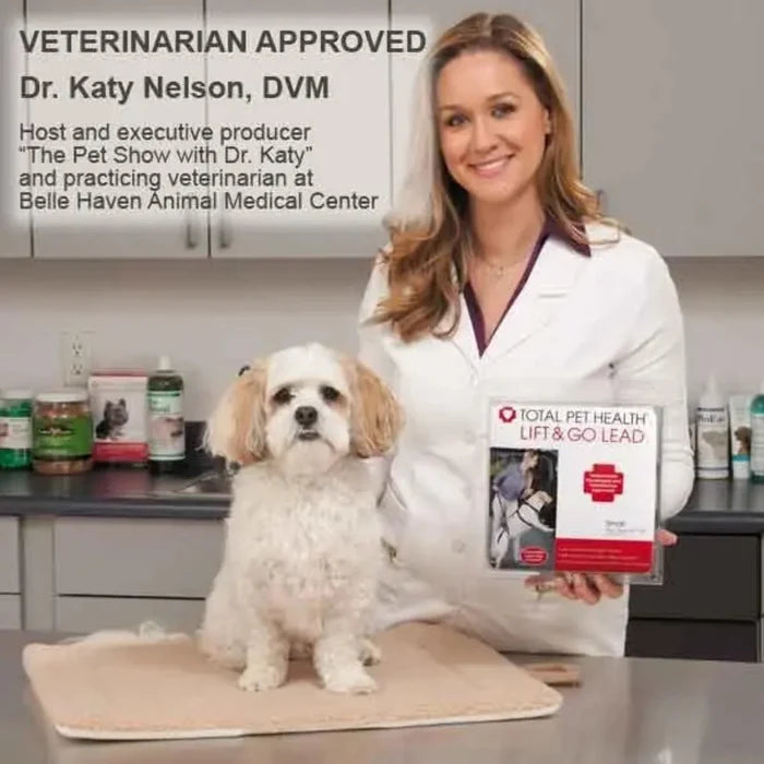 Total Pet Health Lift and Go Dog Lead, Red Small Fits Chest 19"-30"