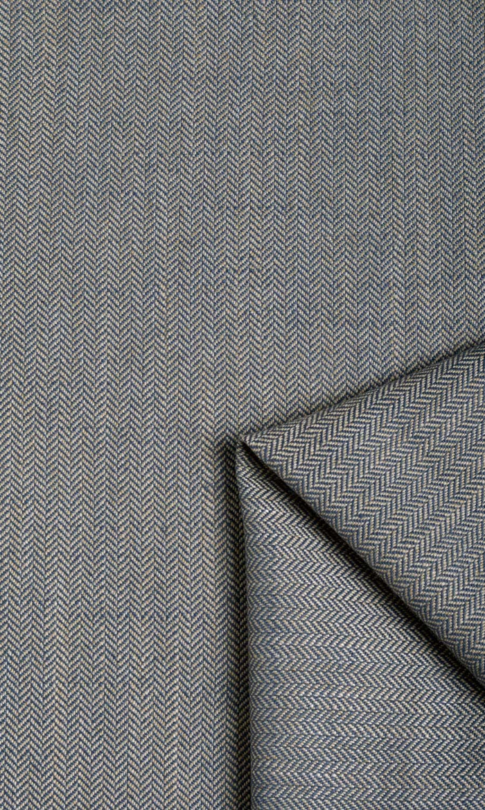 Herringbone Home Textile Fabric Material By the Metre (Navy Blue/ Brown/ Grey)