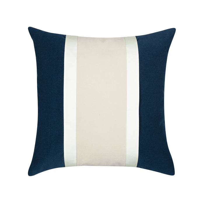 Navy striped pillow square size for seasonal indoor and outdoor decor