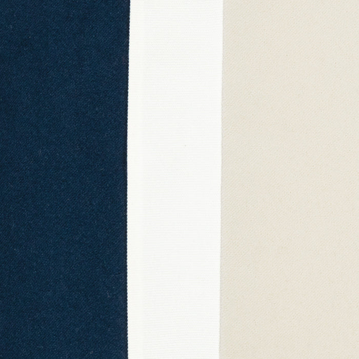Detail image of Navy striped pillow square size for seasonal indoor and outdoor decor
