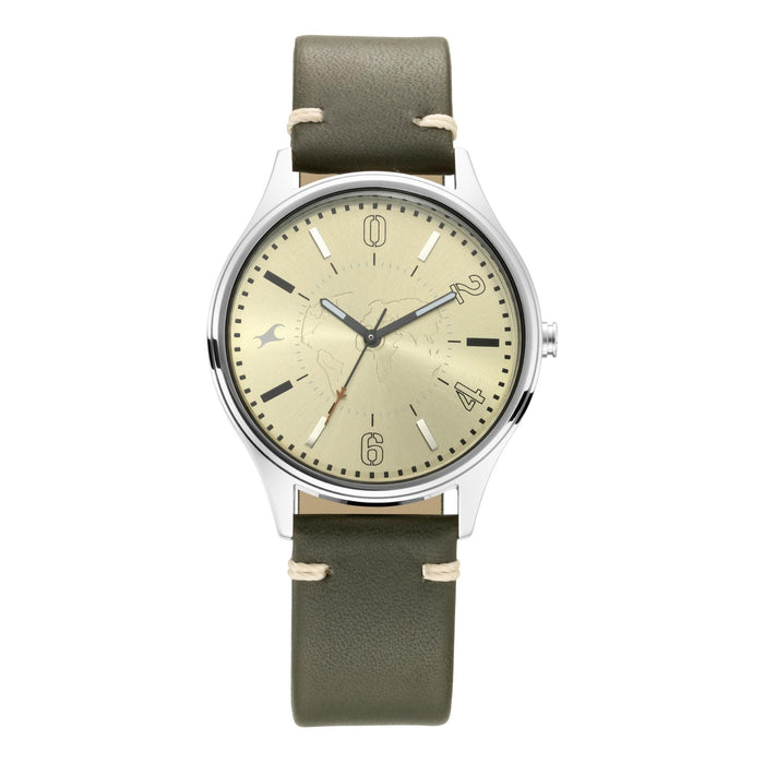 Tripster Khakee Dial Leather Strap Watch