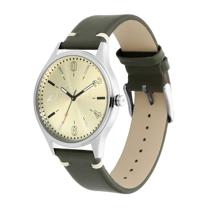 Tripster Khakee Dial Leather Strap Watch